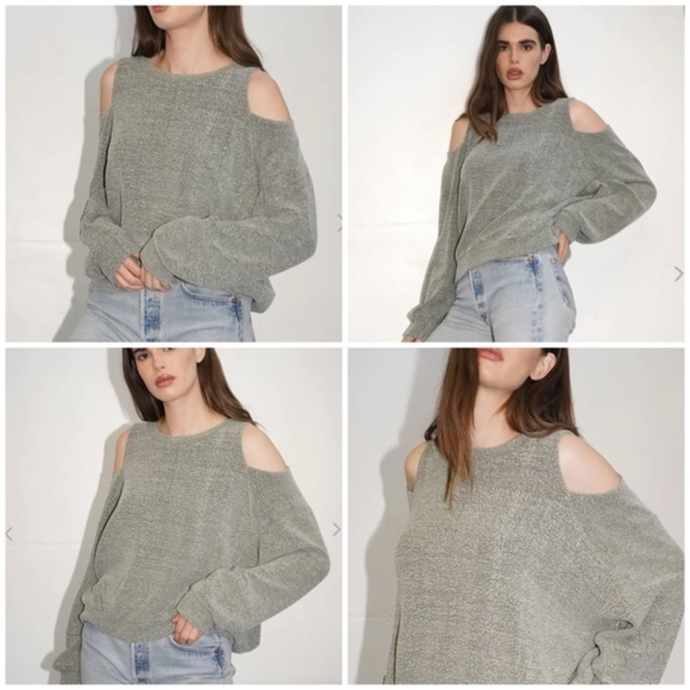 LNA‎ Embla Sherpa Sweatshirt in Elm Green XS - Picture 2 of 10